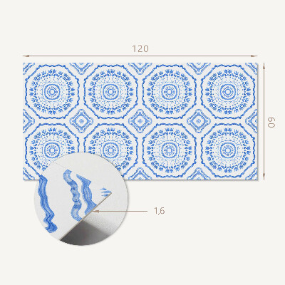 Wandpaneel pvc Bloemenmotieven in cirkels