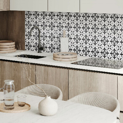 Zelfklevend wandpaneel Bloemenweefsels in een harmonieuze opstelling