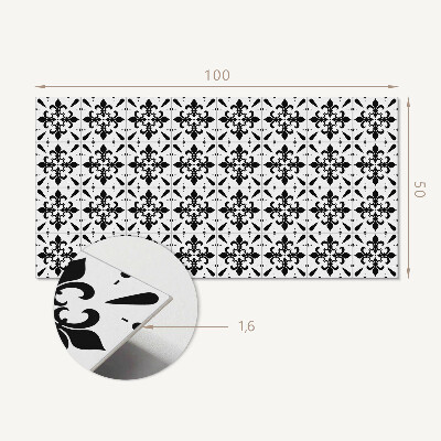 Zelfklevend wandpaneel Bloemenweefsels in een harmonieuze opstelling