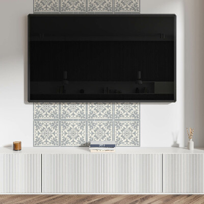 Wandpaneel pvc Bloemenmotief op tegels