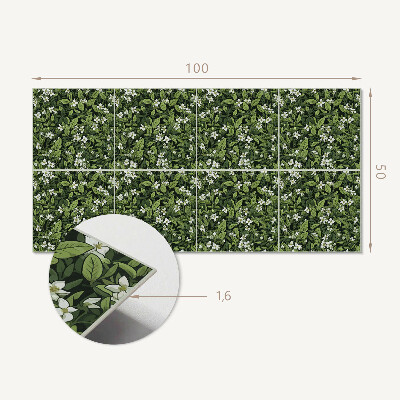 Zelfklevend wandpaneel Bloemstuk met bladeren