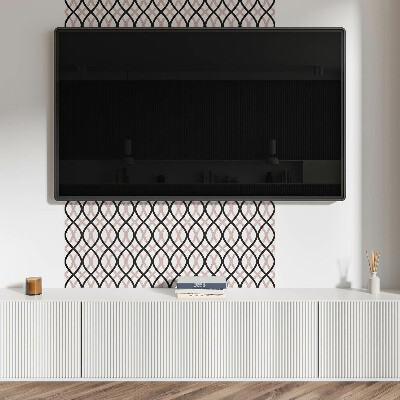 Zelfklevend wandpaneel Golvende lijnenmotief