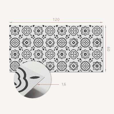 Vinyl wandpaneel Geometrische patronen in vierkante vormen