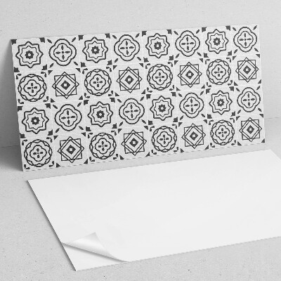 Vinyl wandpaneel Geometrische patronen in vierkante vormen