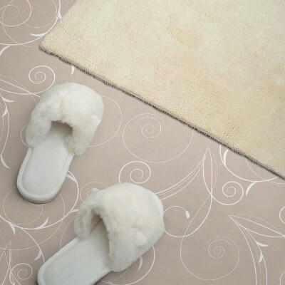 Zelfklevend wandpaneel Subtiele spiraal- en bladpatronen