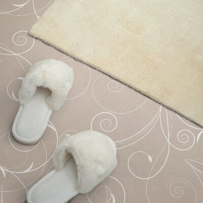 Zelfklevend wandpaneel Subtiele spiraal- en bladpatronen