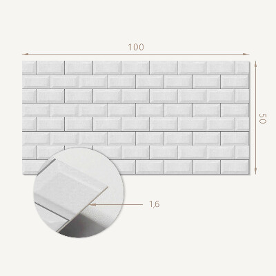 Wandpaneel pvc Bakstenen indeling in moderne stijl