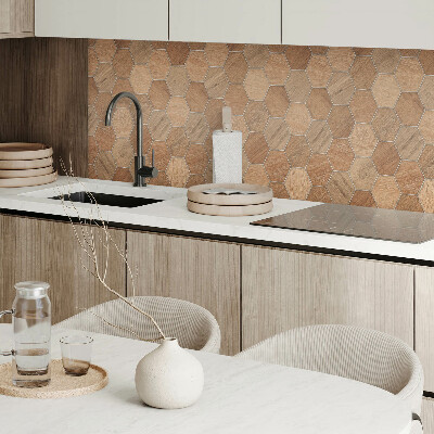 Vinyl wandpaneel Zeshoekig patroon op het oppervlak