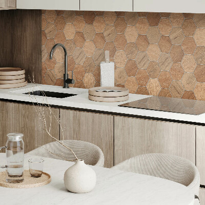 Vinyl wandpaneel Zeshoekig patroon op het oppervlak