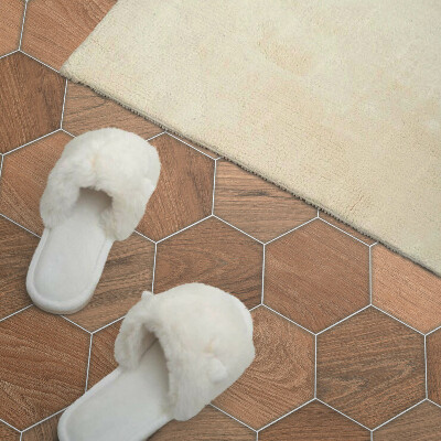 Vinyl wandpaneel Zeshoekig patroon op het oppervlak