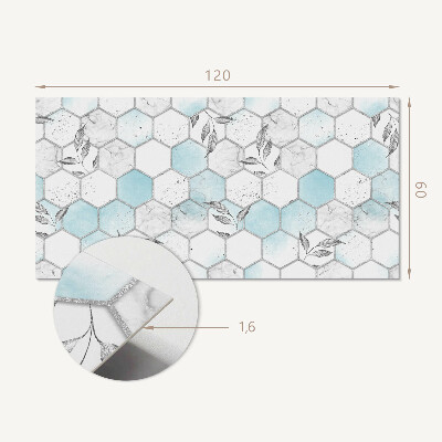 Wandpaneel pvc Zeshoekig bladmozaïek
