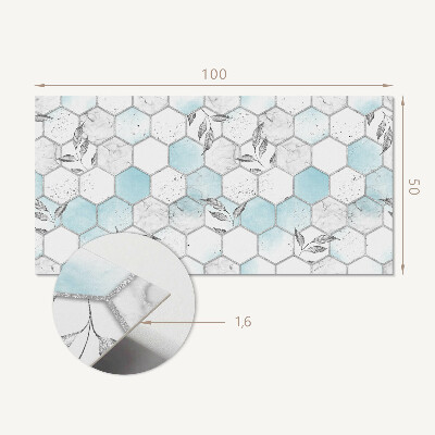 Wandpaneel pvc Zeshoekig bladmozaïek