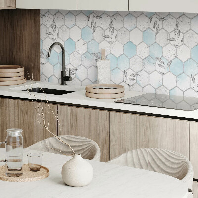 Wandpaneel pvc Zeshoekig bladmozaïek