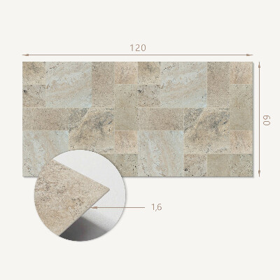 Zelfklevend wandpaneel Mozaïekpatroon van stenen