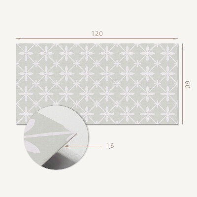 Vinyl wandpaneel Bloemenmotief in een gaas