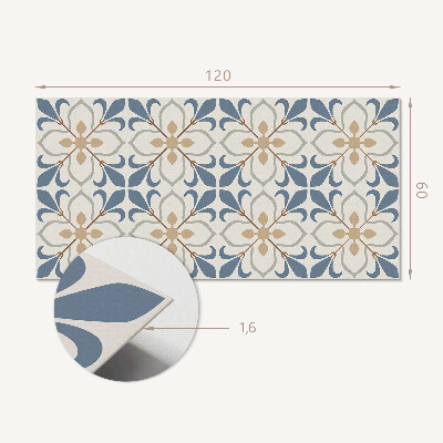 Zelfklevend wandpaneel Bloemenmotief met bladeren