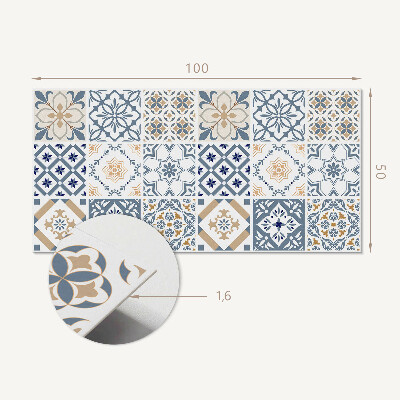 Zelfklevend wandpaneel Mozaïekroosters in een unieke stijl