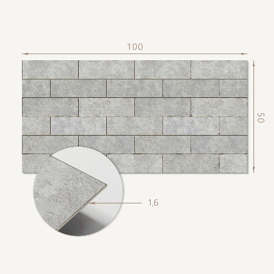 Wandpaneel pvc Bakstenen constructies in 3D