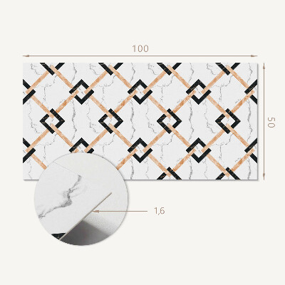 Wandpaneel pvc Moderne marmeren geometrische motieven