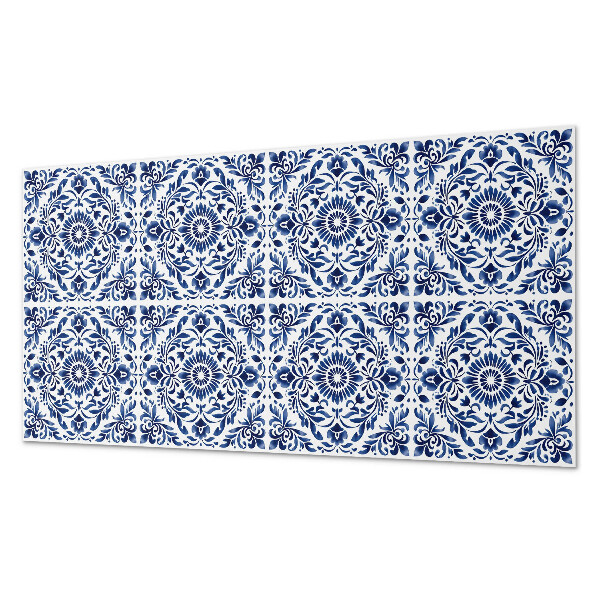 Vinyl wandpaneel Bloemenmotief met decoratieve elementen