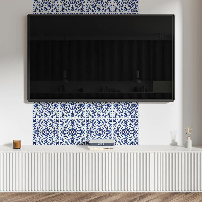 Vinyl wandpaneel Bloemenmotief met decoratieve elementen