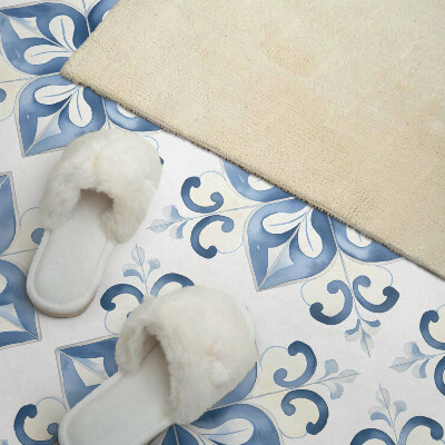 Vinyl wandpaneel Bloemenmotief op tegels