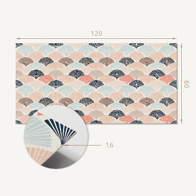 Vinyl wandpaneel Golven met een waaiermotief