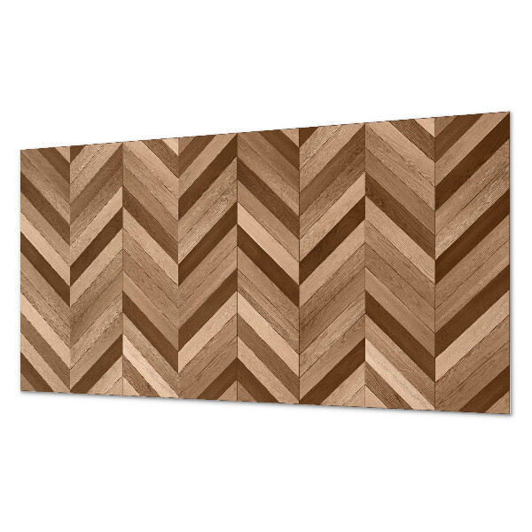 Wandpaneel pvc Visgraatmotief met houten accent