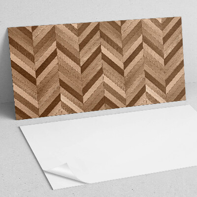 Wandpaneel pvc Visgraatmotief met houten accent