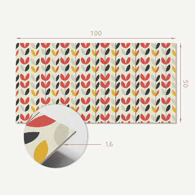 Zelfklevend wandpaneel Bladmotief