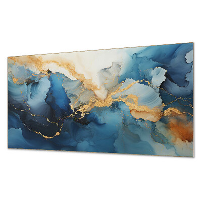 Zelfklevend wandpaneel Golven in een abstracte stijl