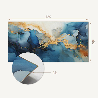 Zelfklevend wandpaneel Golven in een abstracte stijl