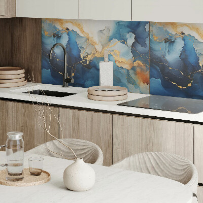 Zelfklevend wandpaneel Golven in een abstracte stijl