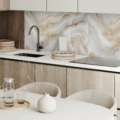 Wandpaneel pvc Abstracte golven met decoratieve accenten