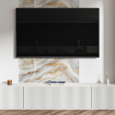 Wandpaneel pvc Abstracte golven met decoratieve accenten