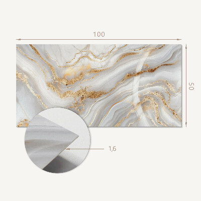 Wandpaneel pvc Abstracte golven met decoratieve accenten
