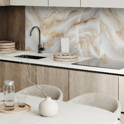 Wandpaneel pvc Abstracte golven met decoratieve accenten