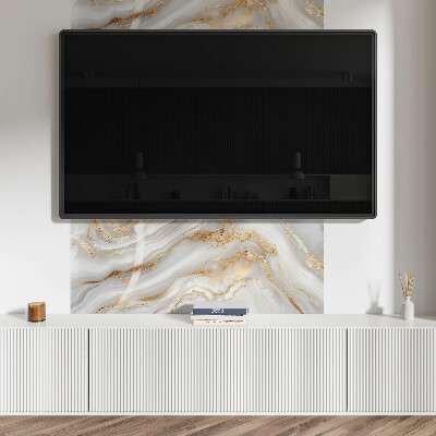 Wandpaneel pvc Abstracte golven met decoratieve accenten