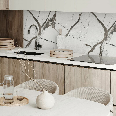 Zelfklevend wandpaneel Marmermotief met uitgesproken aderen