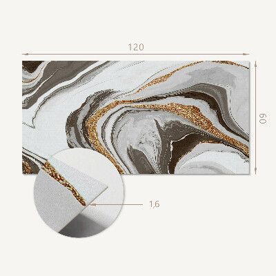 Zelfklevend wandpaneel Abstracte golven in dynamische vormen