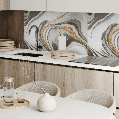 Zelfklevend wandpaneel Abstracte golven in dynamische vormen