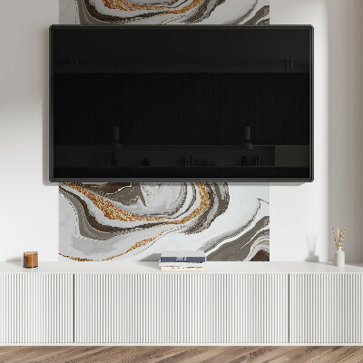 Zelfklevend wandpaneel Abstracte golven in dynamische vormen