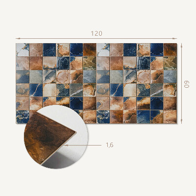 Wandpaneel pvc Steenpatronen in een mozaïekcompositie