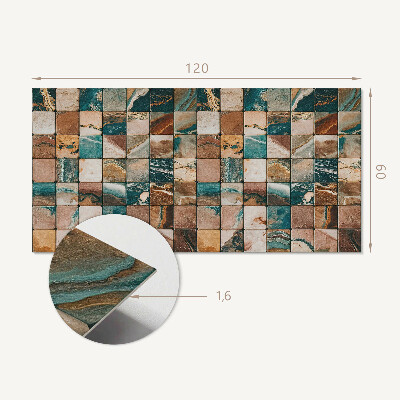 Zelfklevend wandpaneel Steenmozaïek in artistieke stijl