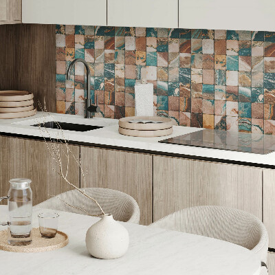 Zelfklevend wandpaneel Steenmozaïek in artistieke stijl