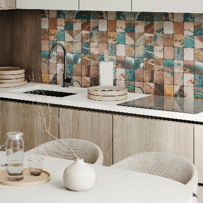 Zelfklevend wandpaneel Steenmozaïek in artistieke stijl