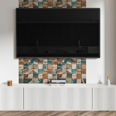 Zelfklevend wandpaneel Steenmozaïek in artistieke stijl