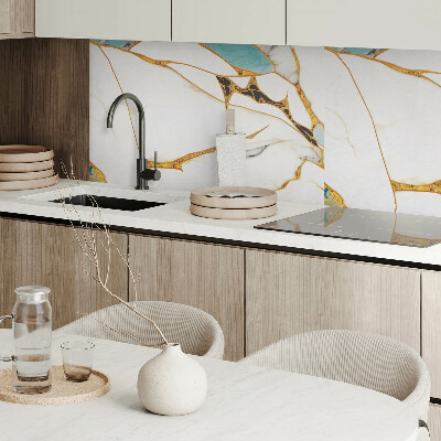 Zelfklevend wandpaneel Marmer chic met delicate aderen