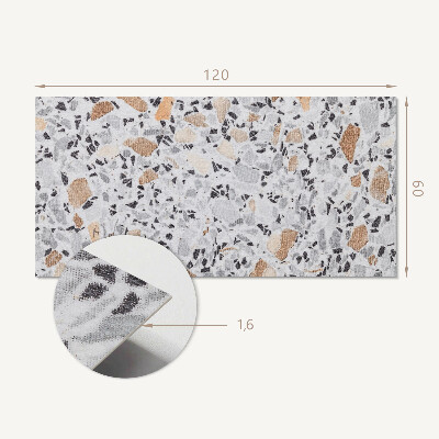 Zelfklevend wandpaneel Steenaccenten in de graphics