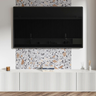 Zelfklevend wandpaneel Steenaccenten in de graphics